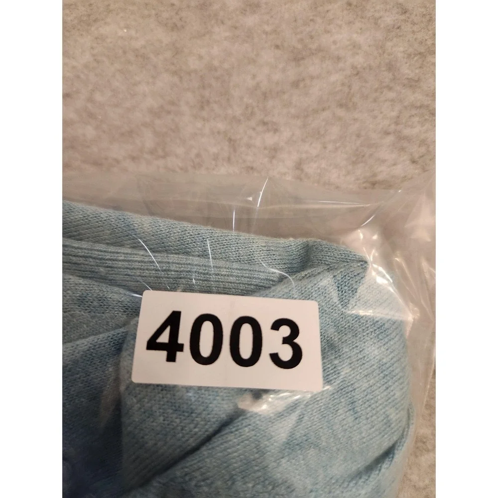 Banana Republic Sweater Mens‎ Large Beached Aqua Silk Linen V Neck Lightweight